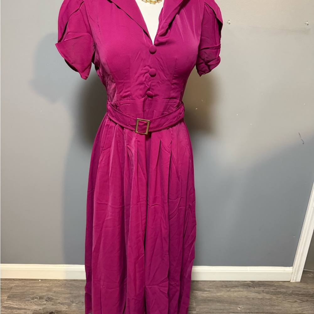 Elegant Magenta Dress